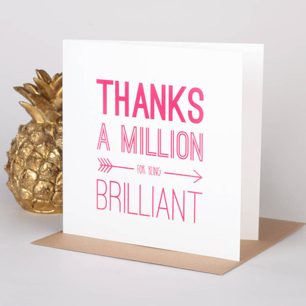 Thanks A Million Thank You Card