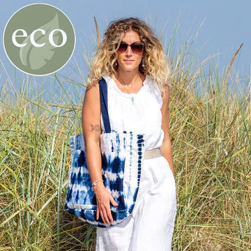 Indigo Tie Dye Beach Bag