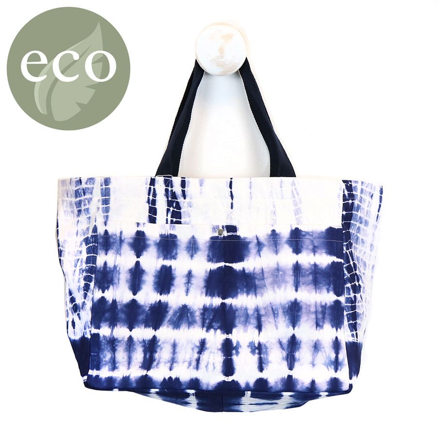 Indigo Tie Dye Beach Bag