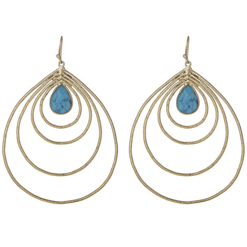 Ashiana London Jewelry Cruise gemstone hoop Earrings – Island Boutique